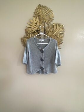 Tibi Light Gray Knit Crewneck Sweater